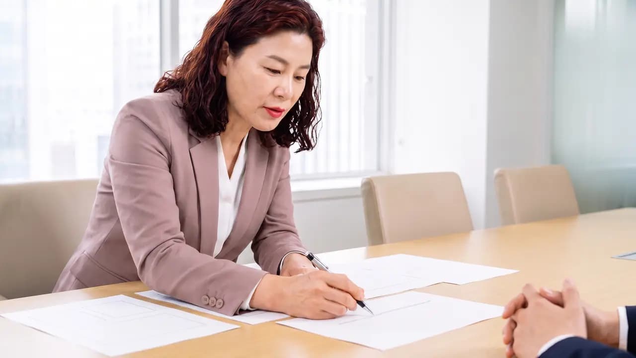 보장 분석 설명 장면